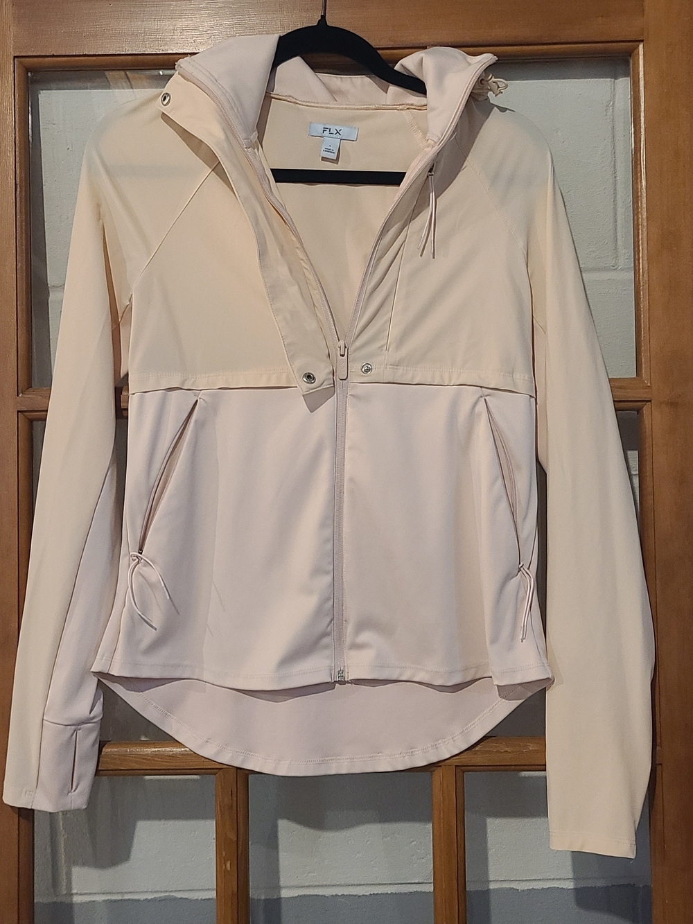 Women's Light Cream Hooded Jacket